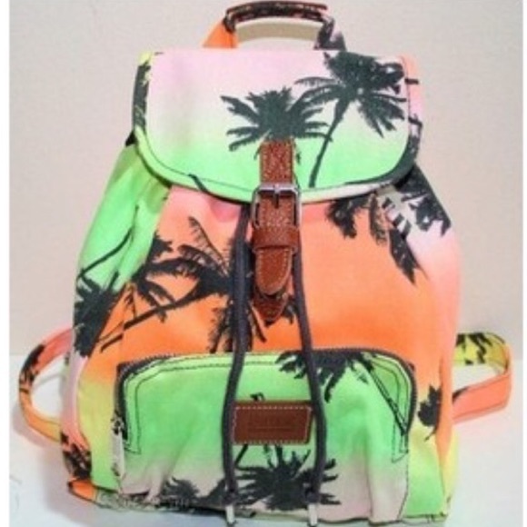 PINK Victoria's Secret Handbags - Victoria’s Secret PINK Palm Tree Backpack
